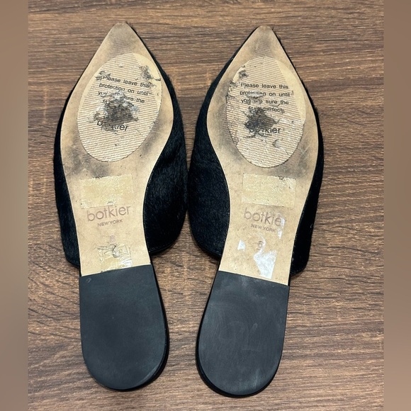 Botkier Palmer Leather Calf Hair Mules Black Size 6 - Picture 7 of 7